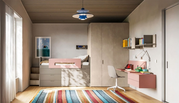 Space Saving 49, Mistral. Модерни мебели за детска стая, спестяващи пространство.