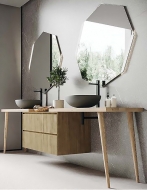 Колекция Calix XL 3. Производител - Novello, Италия. Цялостни решения за баня. Модерни италиански модулни шкафове за баня, луксо