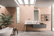 Колекция Calix XL 3. Производител - Novello, Италия. Цялостни решения за баня. Модерни италиански модулни шкафове за баня, луксо