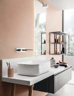 Колекция Calix XL 3. Производител - Novello, Италия. Цялостни решения за баня. Модерни италиански модулни шкафове за баня, луксо