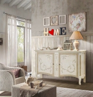 Колекция Shabby. Производител - Vaccari Cav. Giovanni. Луксозна италианска корпусна мебел за дневна в провансалски стил. Италиан