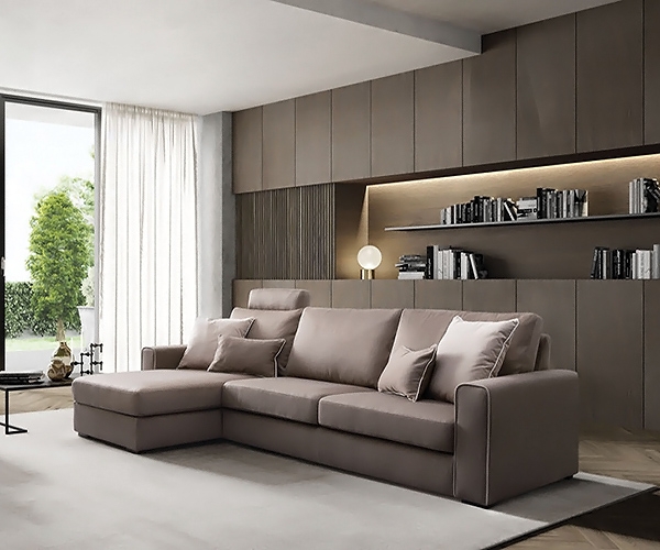 Icaro, Le Comfort. Модерен италиански модулни дивани - прави или ъглови. Текстилна тапицерия с разнообразни цветове.