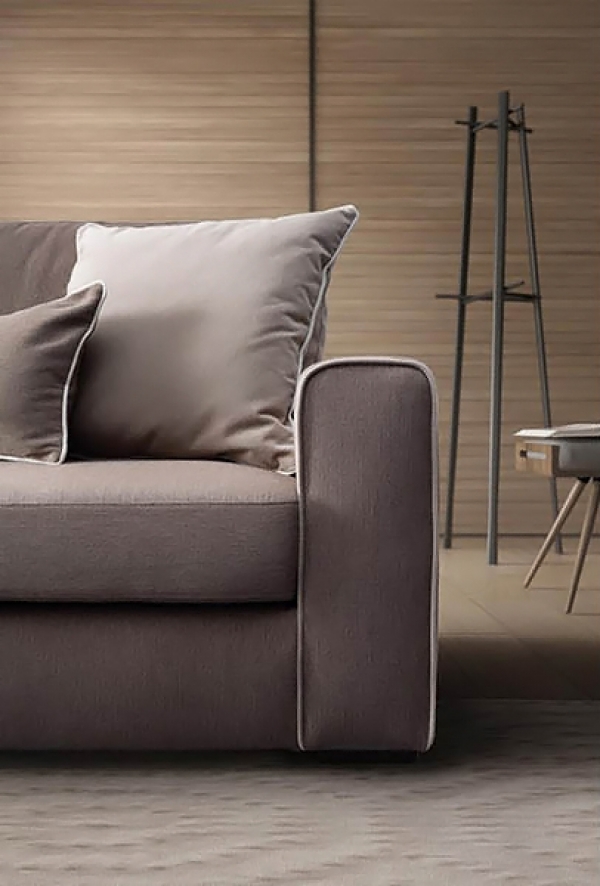 Модел Icaro. Le Comfort, Италия. Модерни италиански модулни дивани - прави, ъглови, лежанка с контейнер, текстилна тапицерия. Лу