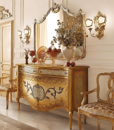 Колекция Opera, комбинация 5. Производител Andrea Fanfani. Класически италиански мебели за трапезария. Луксозни трапезни маси и 
