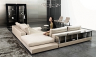 Mодел Plat. Arketipo, Италия.  Луксозен диван с отделения за съхранение. Модерна италианска мека мебел - прави, ъглови, разтегат