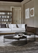 Колекция Harpe. Производител Bonaldo, Италия. Луксозни италиански холни маси с кръгъл керамичен, мраморен или стъклен плот. Лукс