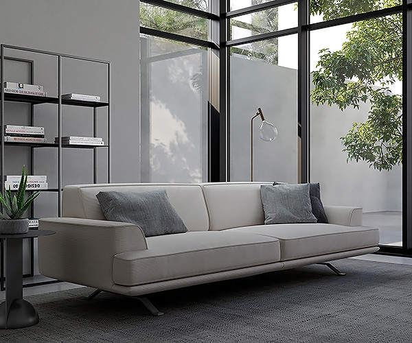 Slab plus, Bonaldo. Ìîäåðåí èòàëèàíñêè ïðàâ èëè úãëîâ äèâàí ñ òàïèöåðèÿ îò êîæà èëè òåêñòèë.