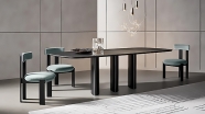 Модел Louver. Производител Bonaldo, Италия. Луксозна италианска трапезна маса с плот от мрамор или керамика. Модерни италиански