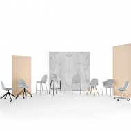 Модерен стол за екстериора в разнообразни цветове, модел Mood Outdoor. Производител Bontempi, Италия.