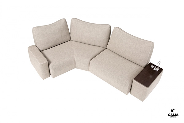 Модел Modula. Производител Calia, Италия. Модерен италиански модулен диван с кожена или текстилна тапицерия. Луксозна италианска