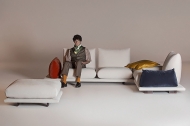 Модел Pralin . Производител Calia, Италия. Луксозен италиански модулен диван. Модерна италианска модулна мека мебел - дивани, кр