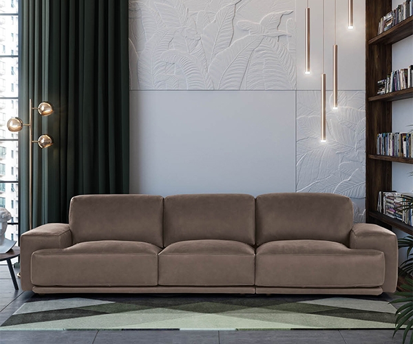 Foster, Calia. Модерен италиански прав или ъглов диван с кожена или текстилна тапицерия.