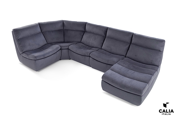 Модел Gio. Производител Calia, Италия. Модерен италиански модулен диван с разнообразни елементи - двойни, тройни, лежанки, ъглов