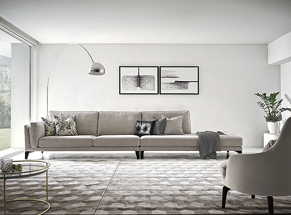 Модел Cementino. Производител - Calligaris, Италия. Модерен италиански релефен килим с правоъгълна форма. Луксозни италиански ме