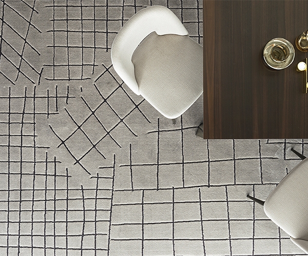 Collage, Calligaris. Модерен машинно тъкан килим с правоъгълна форма, изработен от синтетични влакна.