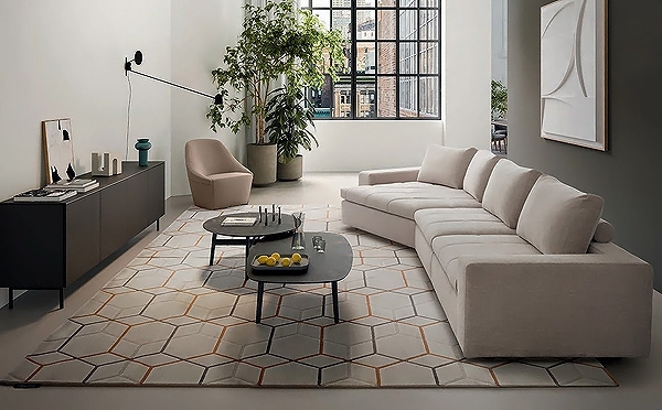 Модел Loungey. Производител - Calligaris, Италия. Модерна италианска мека мебел. Луксозни италиански модулни дивани, кресла, леж