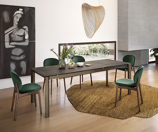 Stream, Calligaris. Ëóêñîçíà èòàëèàíñêà òðàïåçíà ìàñà ñ ôèêñèðàí èëè ðàçòåãàòåëåí ïëîò.