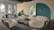 Модел Oasis. Производител Cantori, Италия. Модерна италианска модулна мека мебел. Луксозни италиански прави и ъглови дивани, кре