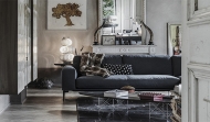 Mодел Aida. Cierre, Италия. Модерен италиански модулен диван с кожена тапицерия. Луксозна италианска модулна мека мебел - двойни