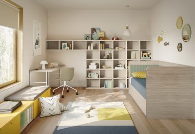 Композиции Golf A, производител Colombini Casa, Италия. Модулни детски стаи с легло, бюро и гардероб – функционално италианско о