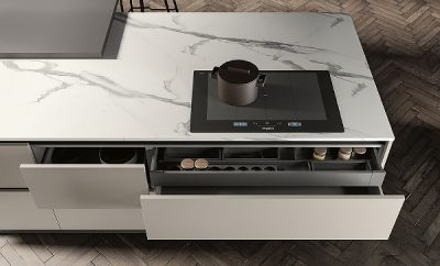 Композиция Futura 13-15. Производител - Colombini, Италия. Италианска модулна система за кухня с висококачествени покрития и ада