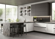 Êîìïîçèöèÿ Futura 14-16. Ïðîèçâîäèòåë - Colombini, Èòàëèÿ. Âèñîê êëàñ èòàëèàíñêà ìîäóëíà êóõíÿ ñ îñòðîâ. Öÿëîñòíè ôóíêöèîíàëíè ð