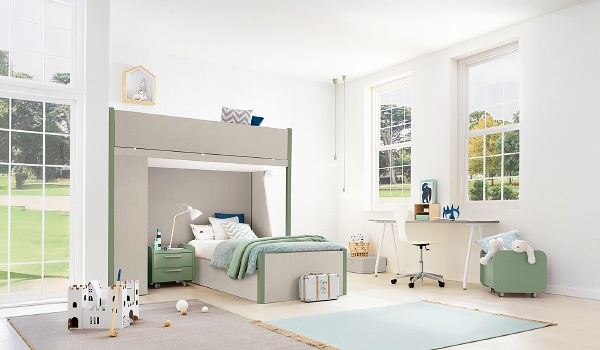 Castles & Happy K37-K38, Colombini. Ìîäåðíè èòàëèàíñêè ìåáåëè çà äåòñêà ñòàÿ ñ äâóåòàæíî ëåãëî