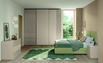 Модел Eclectic - Colombini, Италия. Стилен италиански гардероб с огледални врати и LED осветление. Модерни италиански системи за