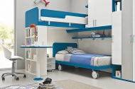Колекция Golf Bunk Beds IV - Colombini, Италия. Модерни италиански модулни детски стаи. Луксозни двуетажни легла, гардероби, шка