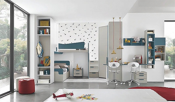 Golf Bunk Beds III, Colombini. Öÿëîñòíî îáçàâåæäàíå çà äåòñêà ñòàÿ ñ äâå ëåãëà.