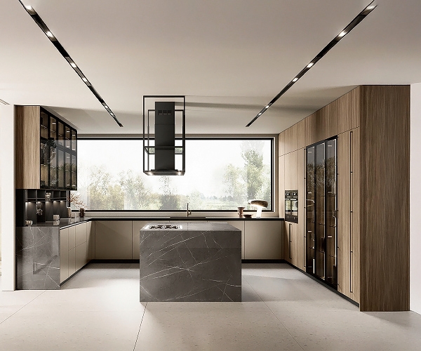 Lungomare Plus 07, Colombini. Âèñîê êëàñ ìîäóëíà êóõíÿ ñ Fenix èëè PET ïîêðèòèå.