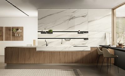 Композиция Lungomare Plus Canettatto. Производител - Colombini, Италия. Висок клас италианска модулна кухня с италиански дизайн