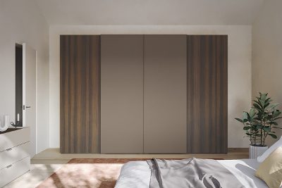 Модел Style - Colombini, Италия. Модерен италиански гардероб с чекмеджета, огледални врати и LED осветление. Луксозно италианско