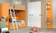 Колекция Volo Bunk Beds II - Colombini, Италия. Цялостни решения за детска стая. Модерни италиански двуетажни легла, гардероби, 
