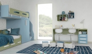 Колекция Volo Loft I - Colombini, Италия. Модерно италианско обзавеждане за детска стая. Луксозни двуетажни легла, гардероби, шк