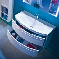 Колекция B201 oval. Производител Compab, Италия. Модерно италианско обзавеждане за баня - модулна мебел, мивки, огледала, осветл