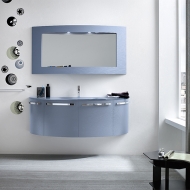 Колекция B201color oval. Производител Compab, Италия. Модерно италианско обзавеждане за баня - модулна мебел, мивки, огледала, о