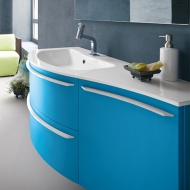 Колекция B201color oval. Производител Compab, Италия. Модерно италианско обзавеждане за баня - модулна мебел, мивки, огледала, о