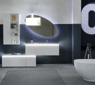 Колекция K25-1 . Производител Compab, Италия. Серия модерно италианско обзавеждане за баня, с богат асортимент от модулни елемен