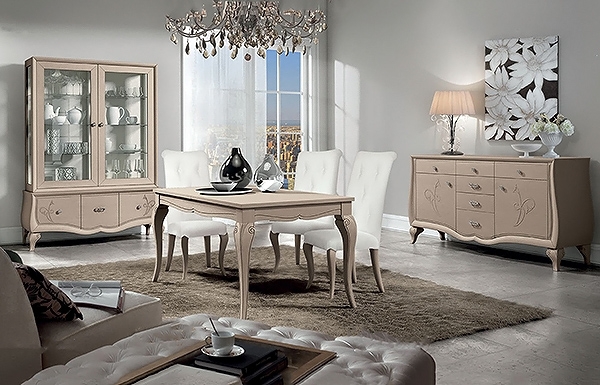 Колекция Le Mode VI, Crema Francesco. Луксозни италиански мебели за трапезария с класически дизайн.