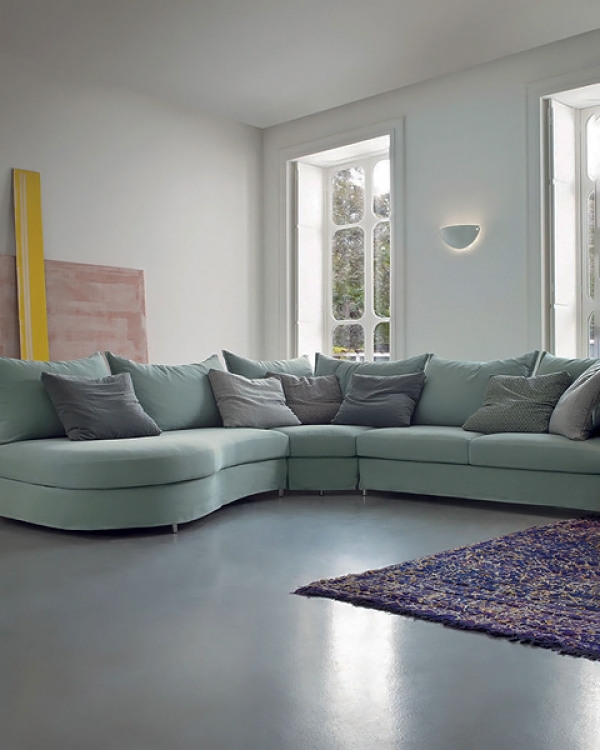 Модел Every. Dall'Agnese, Италия. Модерен италиански модулен диван. Луксозна италианска модулна мека мебел - прави, ъглови диван