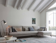Модел Milton. Dall'Agnese, Италия. Модерен италиански модулен диван. Луксозна италианска модулна мека мебел - прави, ъглови дива