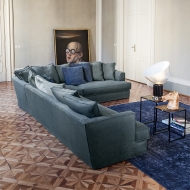 Модел Albert Gold. Производител Flexteam, Италия.Луксозен италиански диван- ъглов или прав, с изцяло сваляща се текстилна тапице