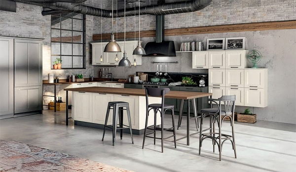 Village 01,Gentili Cucine. Ëóêñîçíà èòàëèàíñêà êóõíÿ ñ âèíòèäæ äèçàéí.