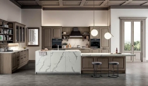 италиански мебели за кухня Romantica 01,Gentili Cucine. Луксозна италианска кухня с винтидж дизайн.