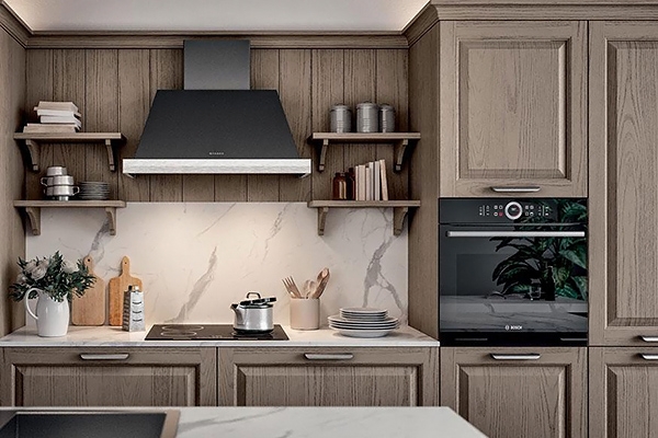 Модел Romantica 01. Производител - Gentili Cucine, Италия. Луксозна италианска модулна кухня в провансалски стил. Класически ита