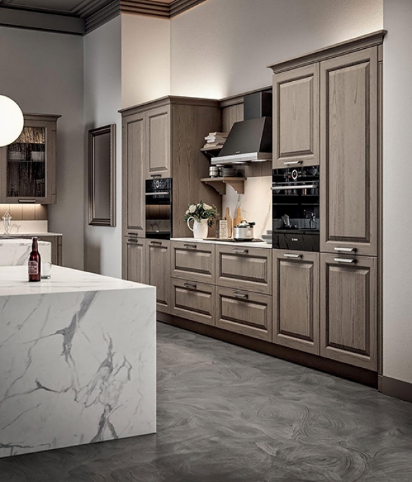 Модел Romantica 01. Производител - Gentili Cucine, Италия. Луксозна италианска модулна кухня в провансалски стил. Класически ита