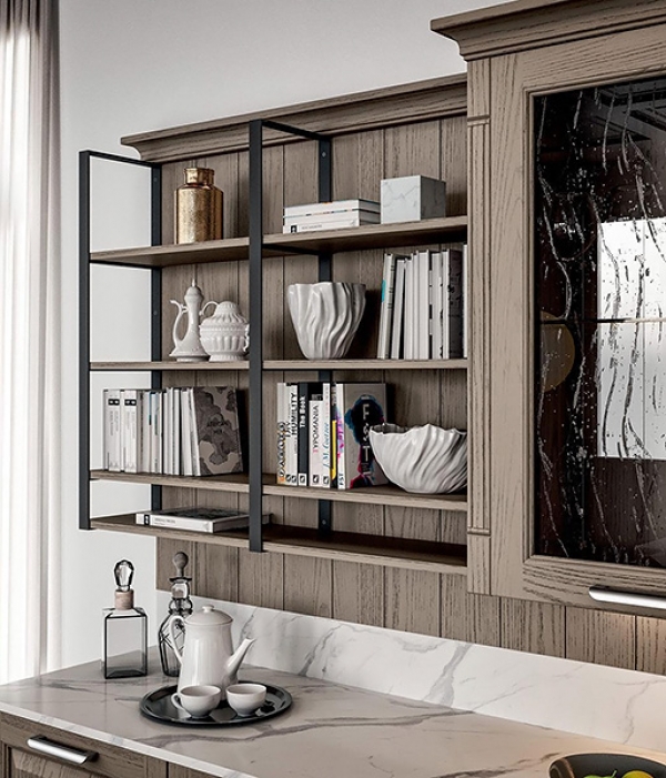 Модел Romantica 01. Производител - Gentili Cucine, Италия. Луксозна италианска модулна кухня в провансалски стил. Класически ита