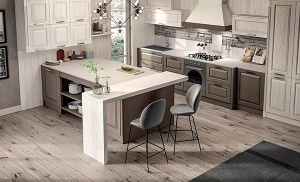 италиански мебели за кухня Модел Romantica 03. Производител - Gentili Cucine, Италия. Луксозна италианска модулна кухня в провансалски стил. Класически ита