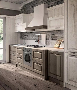 италиански мебели за кухня Модел Romantica 03. Производител - Gentili Cucine, Италия. Луксозна италианска модулна кухня в провансалски стил. Класически ита